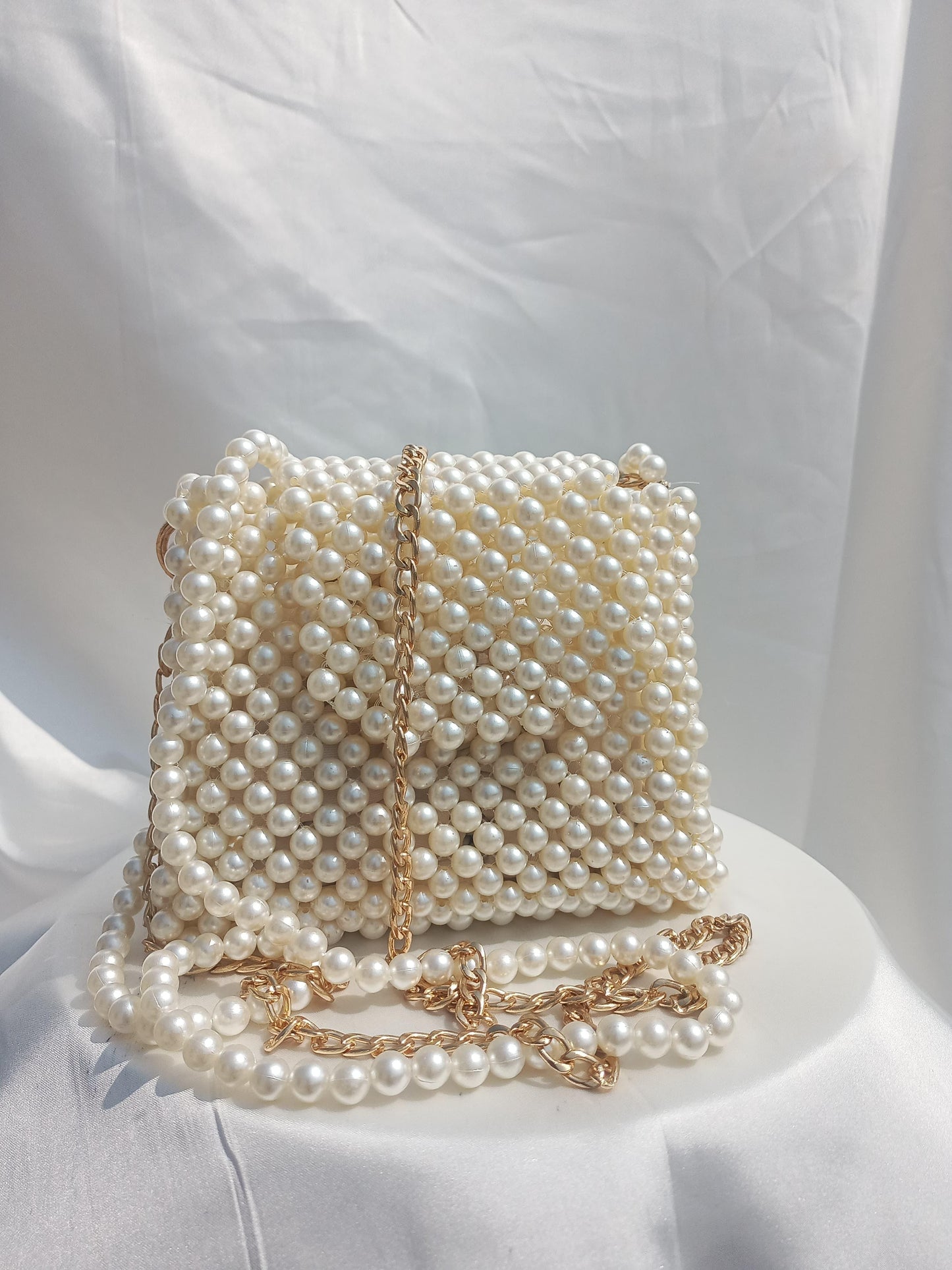 Off white Beaded Bag