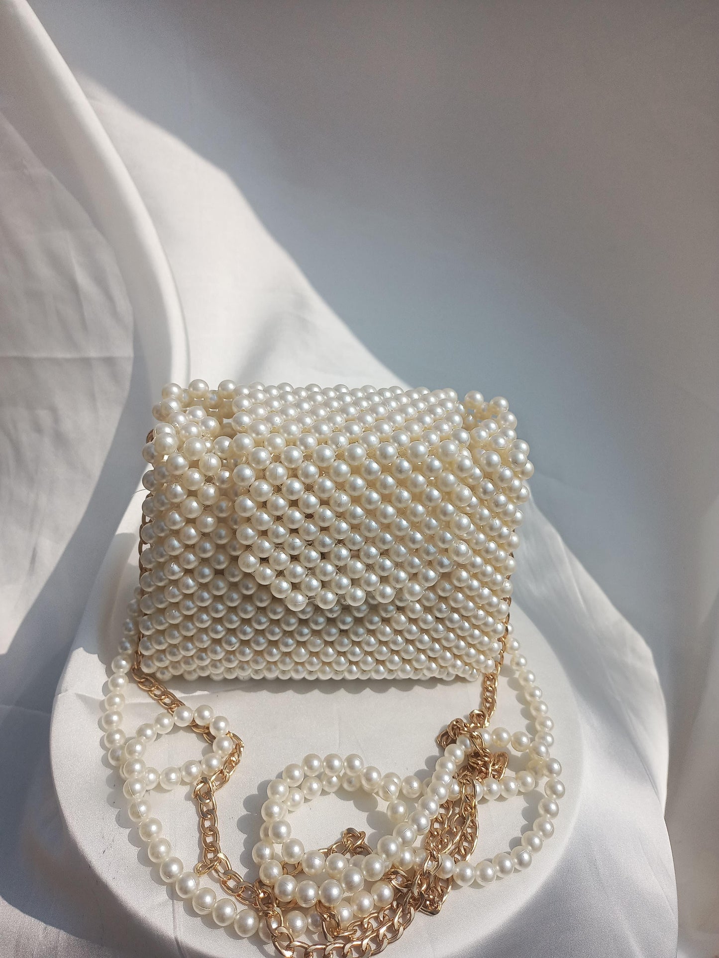 Off white Beaded Bag